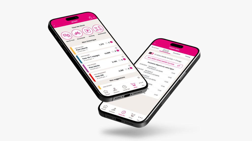 UX design application Divia Mobilités